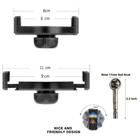 Scissor Arm Adjustable 360° Rotatable Mobile Stand with Holder & Table Clamp