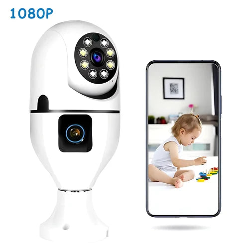 Speed-X   Dual   Lens   Night   Vision   Motion   Detection   Bulb   Camera