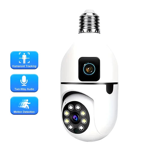 Speed-X   Dual   Lens   Night   Vision   Motion   Detection   Bulb   Camera