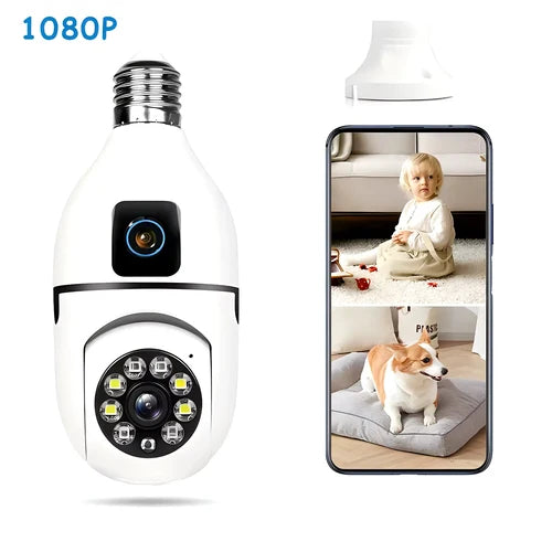 Speed-X   Dual   Lens   Night   Vision   Motion   Detection   Bulb   Camera
