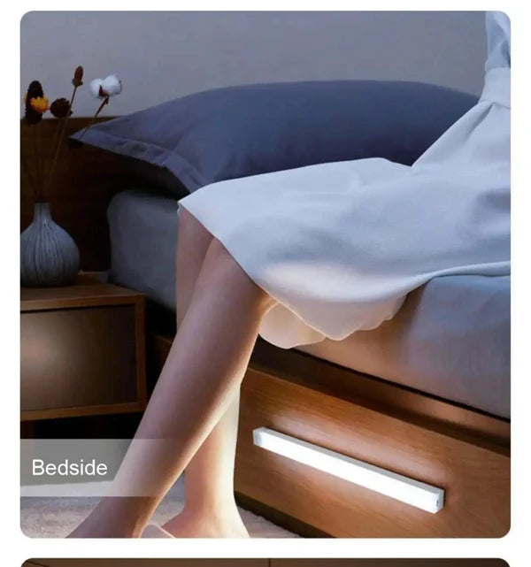Clopal Wireless LED Motion Sensor Light, USB Rechargeable, for Kitchen Cabinet Bedroom Wardrobe, Closet -Warm Color